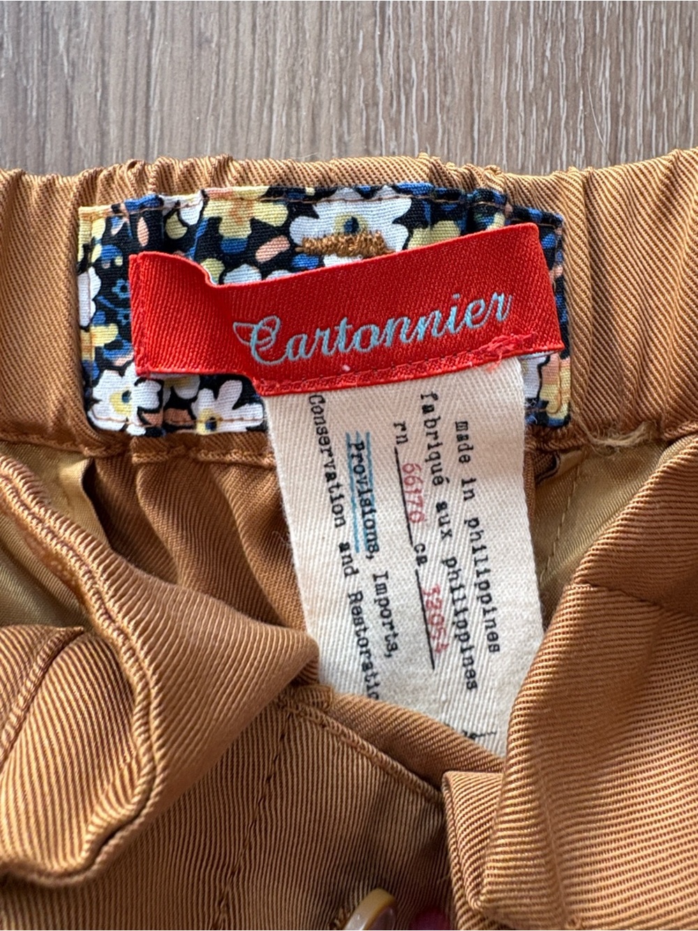 Cartonnier Tie-Waist Cropped Ankle Pants in Camel Brown - Picture 4 of 5
